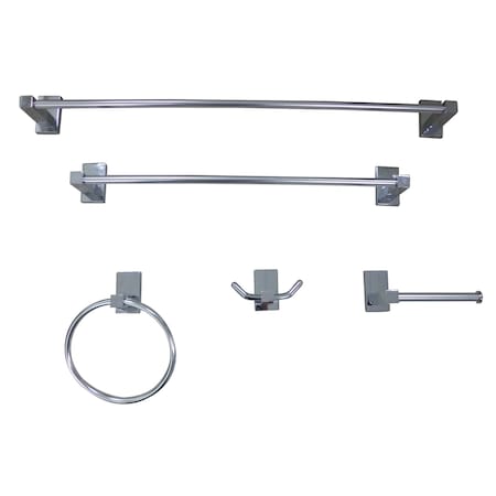 Kingston Brass 5-Piece Bathroom Accessory Set, Chrome BAHK8212478C